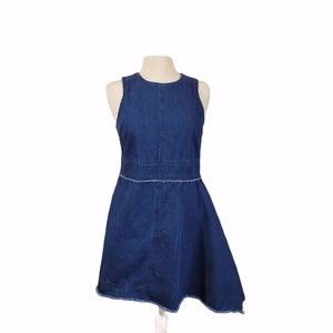Nicholas Sleeveless Fit & Flare Mini Denim Dress Blue Size 10